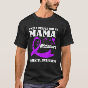 T-shirt Je porte le violet pour ma mère Alzheimer's Dement