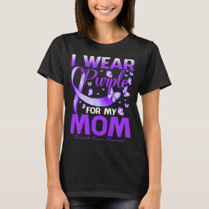 T-shirt Je Porte Le Violet Pour Ma Mère Cancer Pancréatiqu