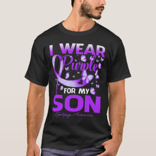 T-shirt Je Porte Le Violet Pour Mon Fils Sensibilisation À
