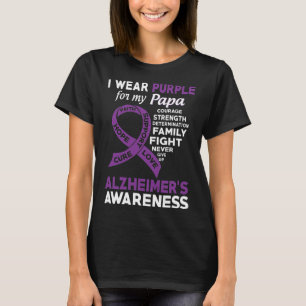 T-shirt Je Porte Le Violet Pour Mon Papa Sensibilisation À