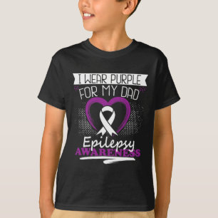 T-shirt Je porte le violet pour mon père Epilepsy Seizures