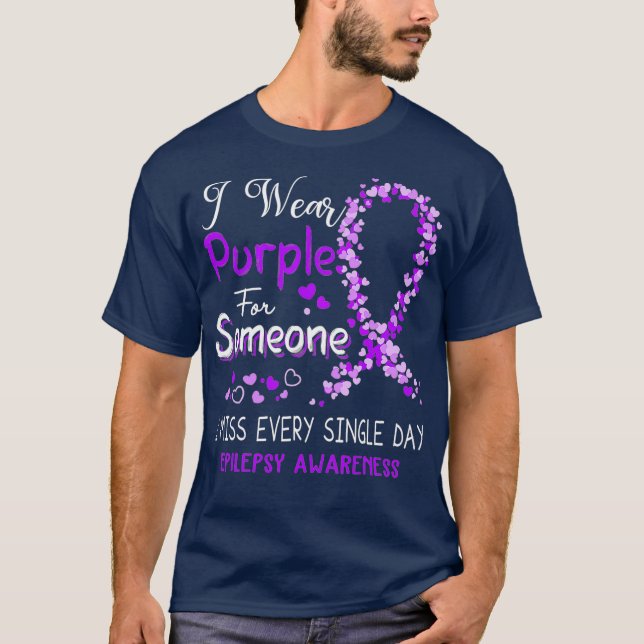 T-shirt Je Porte Le Violet Pour Quelqu'Un Qui Connaît L'Ép (Devant)