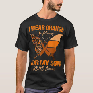 T-shirt Je Porte L'Orange En Mémoire Pour Mon Fils Sensibi