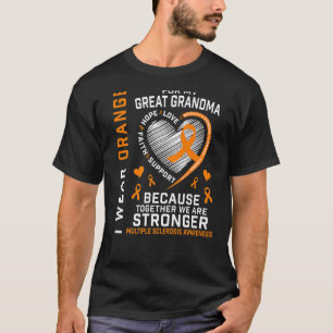 T-shirt Je Porte L'Orange Pour La Grande Sclérose Multiple