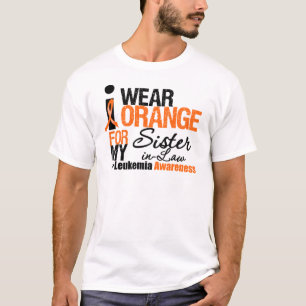 T-shirt Je porte l'orange pour ma belle-soeur
