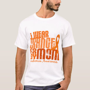 T-shirt Je porte l'orange pour ma leucémie de la maman 6,