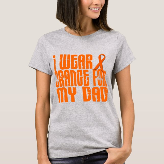 T-shirt Je porte l'orange pour mon papa 16 (Devant)