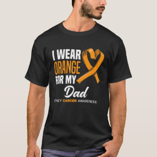 T-shirt Je Porte L'Orange Pour Mon Père Qui Soutient Le C