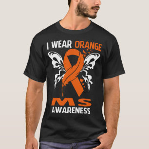 T-shirt Je Porte Orange Pour La Sensibilisation À La MS