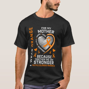 T-shirt Je porte orange pour la sensibilisation à la sclér