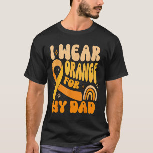 T-shirt Je porte orange pour la sensibilisation au cancer