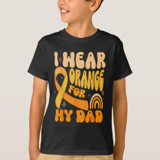 T-shirt Je porte orange pour la sensibilisation au cancer