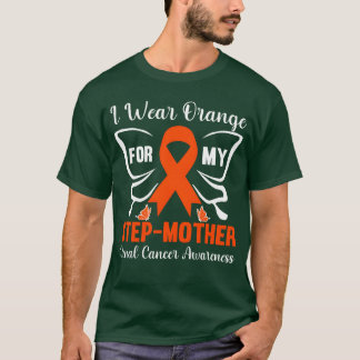 T-shirt Je porte Orange pour ma famille Step Mother
