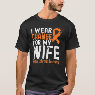 T-shirt Je Porte Orange Pour Ma Femme Sclérose En Plaques
