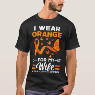 T-shirt Je Porte Orange Pour Ma Femme Sclérose En Plaques