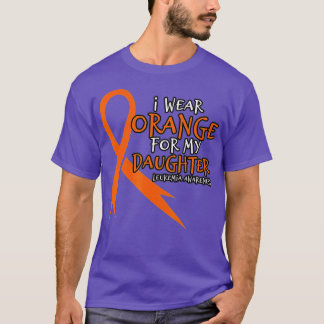 T-shirt Je Porte Orange Pour Ma Fille