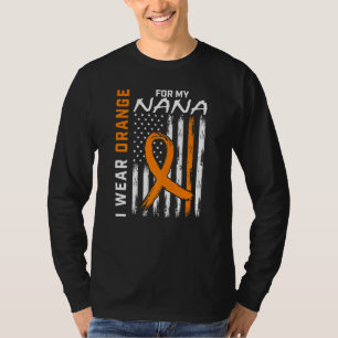 T-shirt Je Porte Orange Pour Ma Nana Multiple Sclerosis Aw