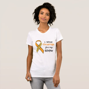 T-shirt Je porte Orange pour ma soeur chemise de sensibili