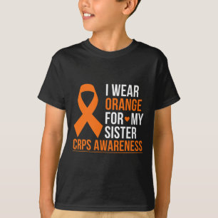 T-shirt Je Porte Orange Pour Ma Soeur Rsd Crps Sensibilisa