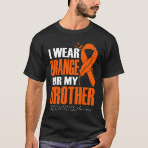 T-shirt Je Porte Orange Pour Mon Frère Rsd Crps Sensibilis