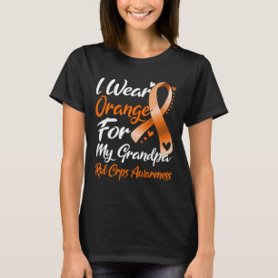 T-shirt Je Porte Orange Pour Mon Grand-Père Rsd Crps Sensi