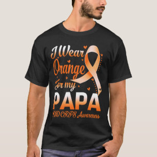 T-shirt Je Porte Orange Pour Mon Papa RSD CRPS Sensibilisa
