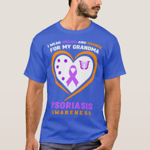 T-shirt Je Porte Orchidée Et Orange Pour Mon Grand-Mère Ps