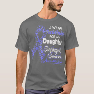 T-shirt Je porte Periwinkle pour ma fille Esophageal Canc