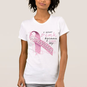 T-shirt Je porte rose puisque j'aime ma grand-maman