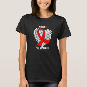 T-shirt Je Porte Rouge Pour La Sensibilisation À L'hémophi