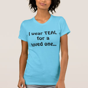 T-shirt Je porte TEAL pour aimé…