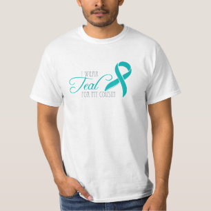 T-shirt Je porte Teal pour mon cousin