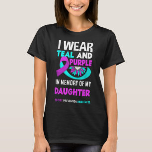 T-shirt Je Porte Turquoise Et Violet Pour Ma Fille Suicide