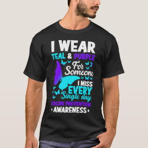 T-shirt Je Porte Turquoise Et Violet Pour Quelqu'Un Qui Me