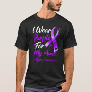 T-shirt Je Porte Turquoise Pour Ma Tante Lupus Sensibilisa