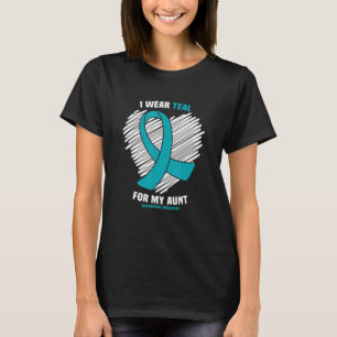 T-shirt Je Porte Turquoise Pour Ma Tante Scleroderma Sensi
