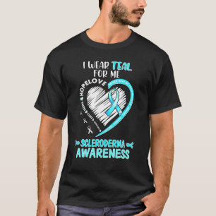 T-shirt Je Porte Turquoise Pour Moi Scleroderma Sensibilis