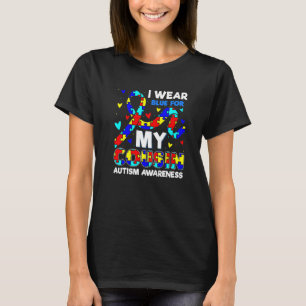T-shirt Je Porte Un Bleu Génial Pour La Journée De Sensibi