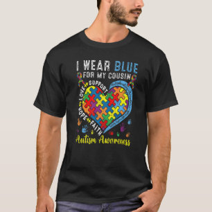 T-shirt Je porte un bleu génial pour la sensibilisation à