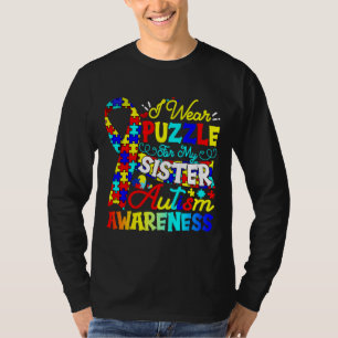 T-shirt Je Porte Un Puzzle Pour Ma Jote Soeur Sensibilisat