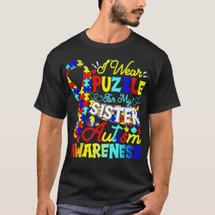 T-shirt Je Porte Un Puzzle Pour Ma Jote Soeur Sensibilisat