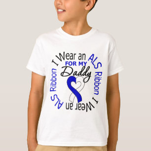 T-shirt Je porte un ruban de la SLA pour mon papa