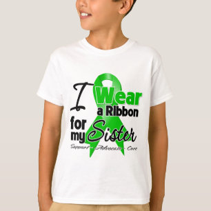 T-shirt Je porte un ruban vert pour ma soeur
