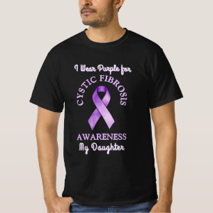 T-shirt Je porte un ruban violet des FC pour ma fille