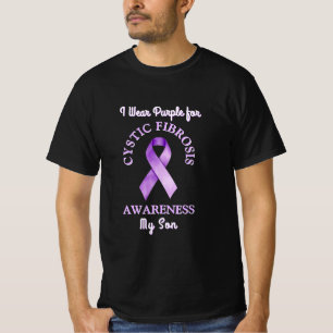 T-shirt Je porte un ruban violet des FC pour mon fils