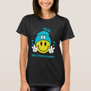 T-shirt Je porte un Turquoise pour la sensibilisation au s