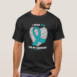 T-shirt Je Porte Un Turquoise Pour Ma Sensibilisation À L'