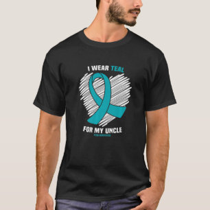 T-shirt Je Porte Un Turquoise Pour Ma Sensibilisation À L'