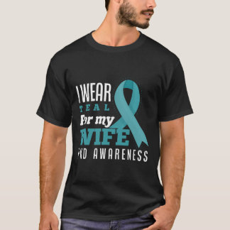 T-shirt Je Porte Une Maladie Du Rein Polykystique Turquois