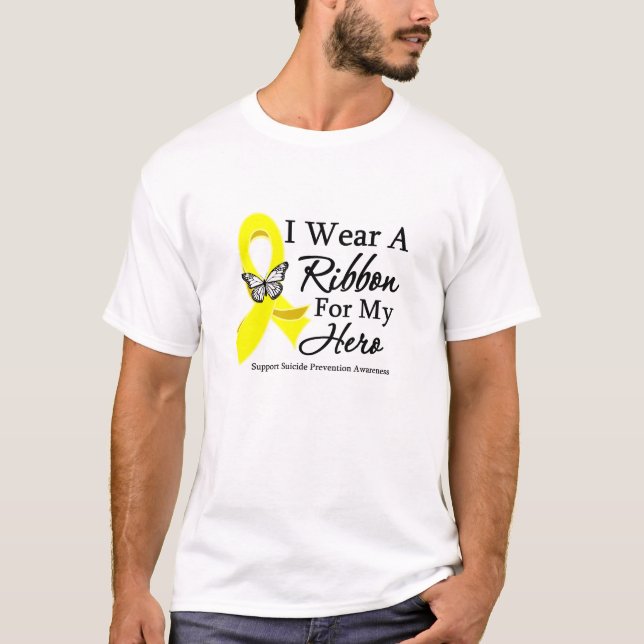 T-shirt Je porte une prévention de suicide de HÉROS de (Devant)